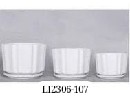 MACETA DE CERAMICA (SET x3) 20.5x19.5CM + 16.7x16.5CM + 14x13.5CM