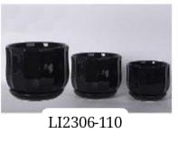 MACETA DE CERAMICA (SET x3) 20.5x17CM + 16.5x13.8CM + 13.2x11.5CM