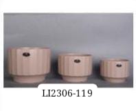 MACETA DE CERAMICA (SET x3) 19.5x17CM + 19x15.2CM + 13x10.7CM