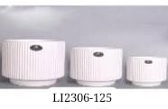 MACETA DE CERAMICA (SET x3) 20.6x16CM + 16.5x14.6CM + 13.1x12.3CM