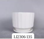 MACETA DE CERAMICA (SET x3) C/PLATO 14.2x12.6CM