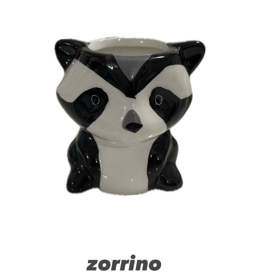 Maceta animalitos ceramica 8cm